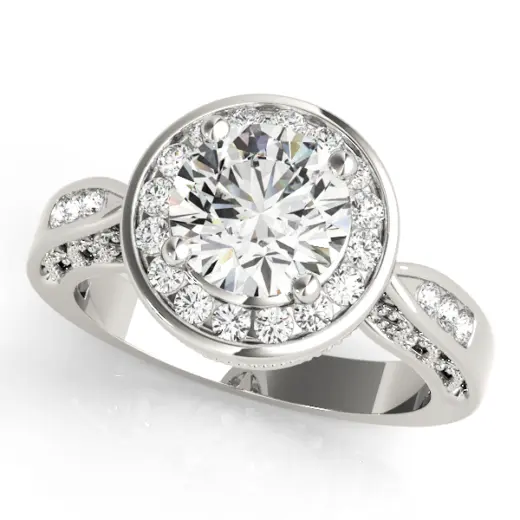 The Simone Halo Engagement Ring II
