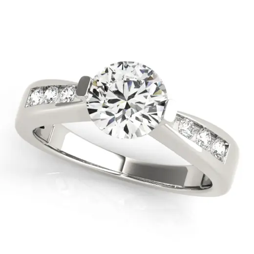 The Lucia Single-Row Engagement Ring