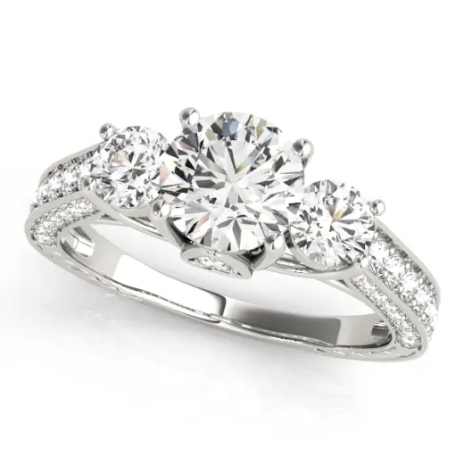 The Eliza Three-Stone Engagement Ring
