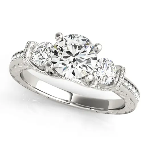 The Sylvia Three-Stone Engagement Ring