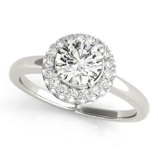 The Aurora Halo Engagement Ring