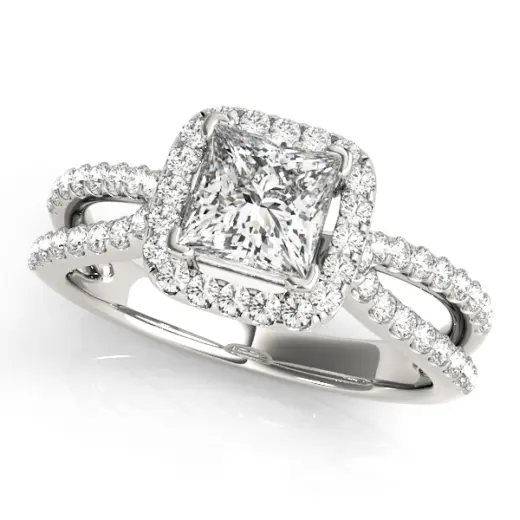 The Charlotte Halo Engagement Ring