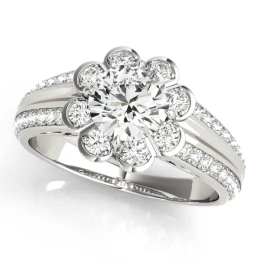 The Pearl Halo Engagement Ring II