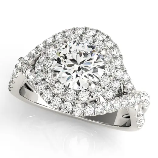 The Eveline Double Halo Engagement Ring