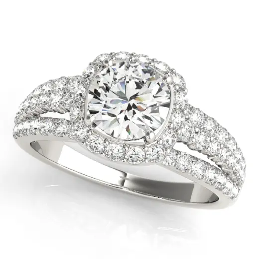 The Stella Halo Engagement Ring