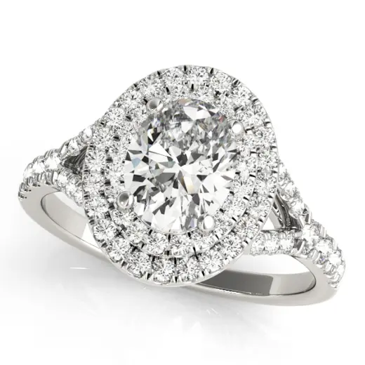 The Regina Double Halo Engagement Ring