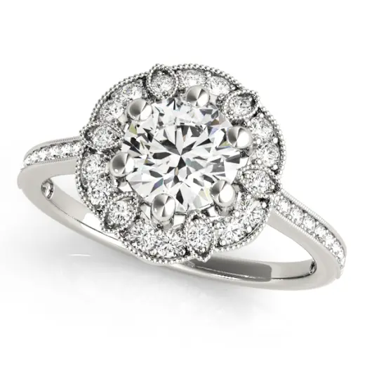 The Olive Halo Engagement Ring
