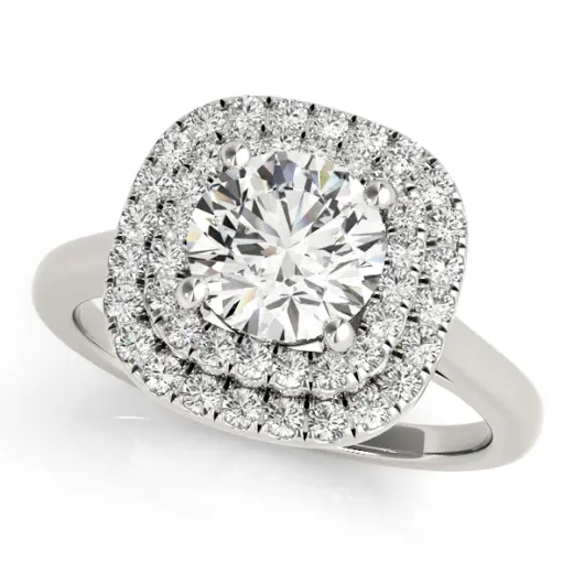 The Henrietta Double Halo Engagement Ring