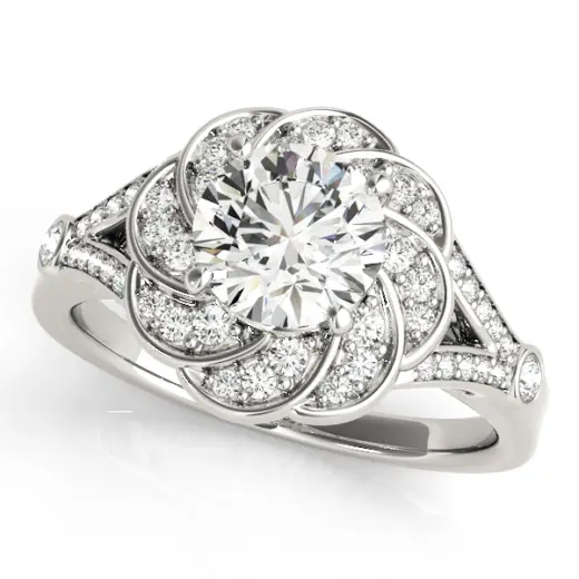 The Eugenie Halo Engagement Ring