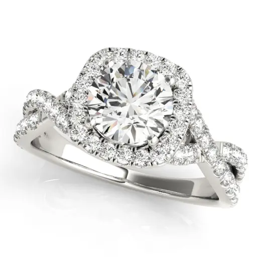 The Evelyn Halo Engagement Ring