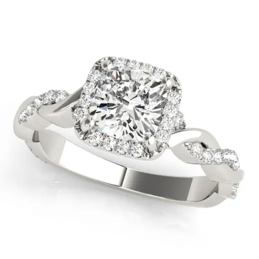 The Lucia Halo Engagement Ring