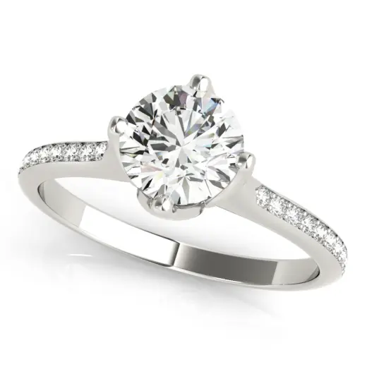 The Leona Single-Row Engagement Ring