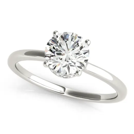 The Vera Hidden Halo Engagement Ring