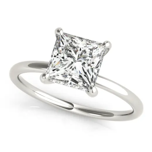 The Thea Hidden Halo Engagement Ring