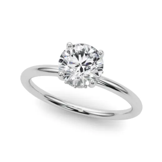 The Ella Hidden Halo Engagement Ring