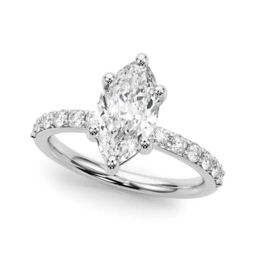 The Eugenie Single-Row Engagement Ring