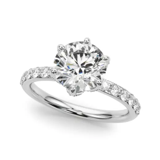 The Yvette Hidden Halo Engagement Ring