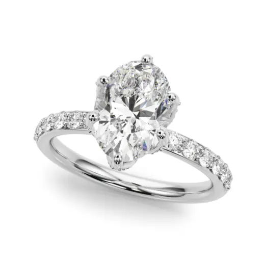 The Olive Hidden Halo Engagement Ring