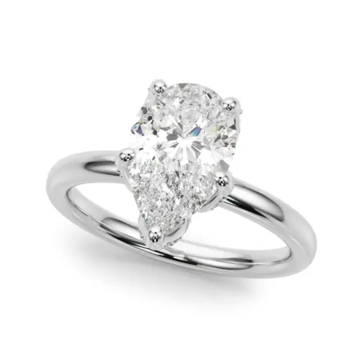 The Lillian Hidden Halo Engagement Ring