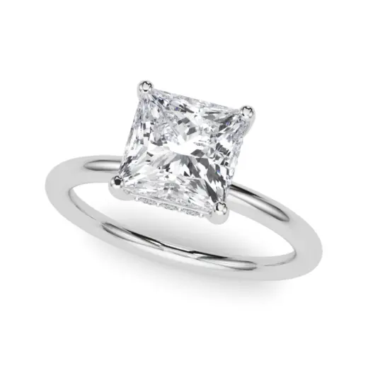 The Stella Hidden Halo Engagement Ring