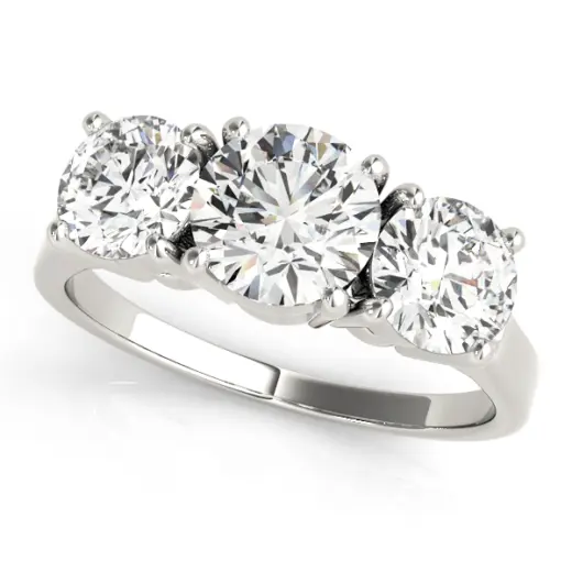 The Iris Three-Stone Engagement Ring