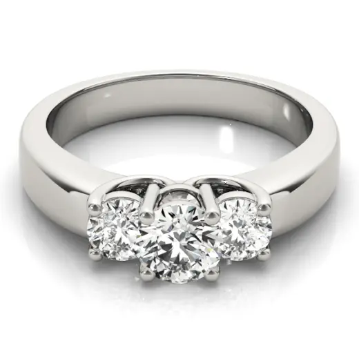 The Olive Three-Stone Engagement Ring