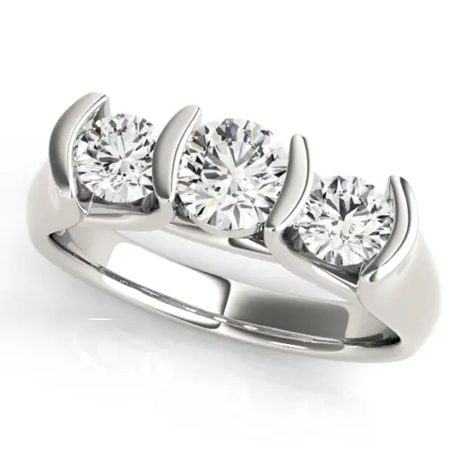The Dorothea Three-Stone Engagement Ring