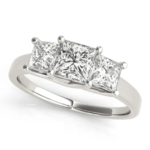The Yvette Three-Stone Engagement Ring