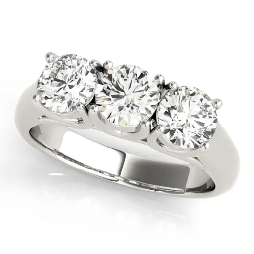 The Lucia Three-Stone Engagement Ring