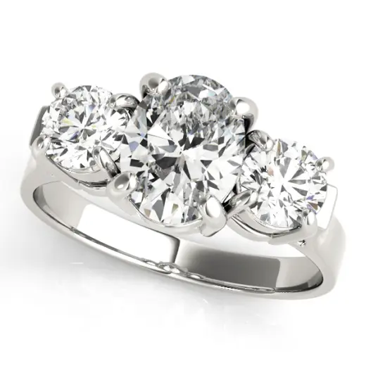 The Elena Three-Stone Engagement Ring