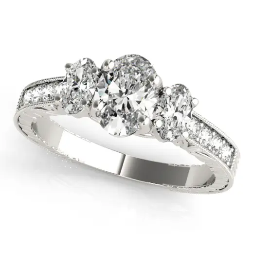 The Esther Three-Stone Engagement Ring