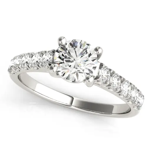 The Celine Single-Row Engagement Ring