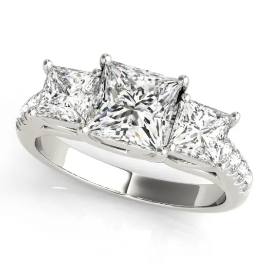 The Viola Three-Stone Engagement Ring