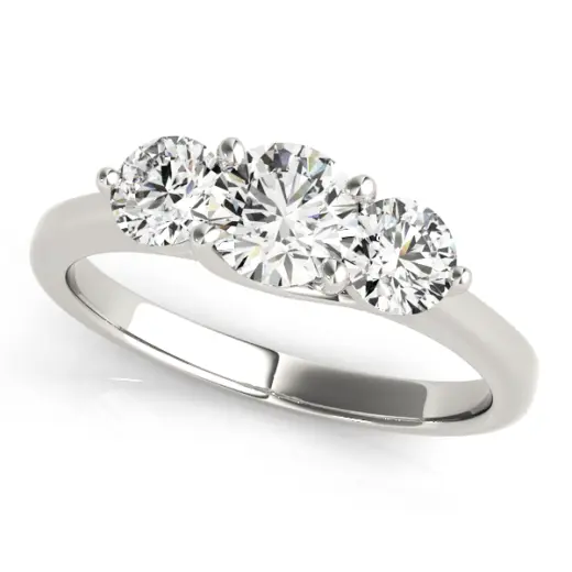 The Hazel Three-Stone Engagement Ring