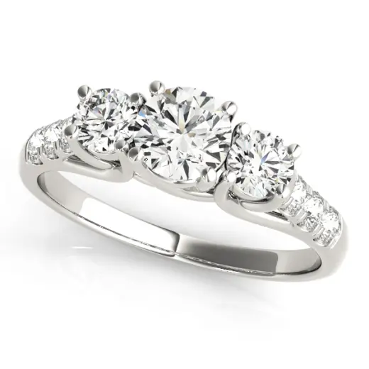 The Hannah Three-Stone Engagement Ring