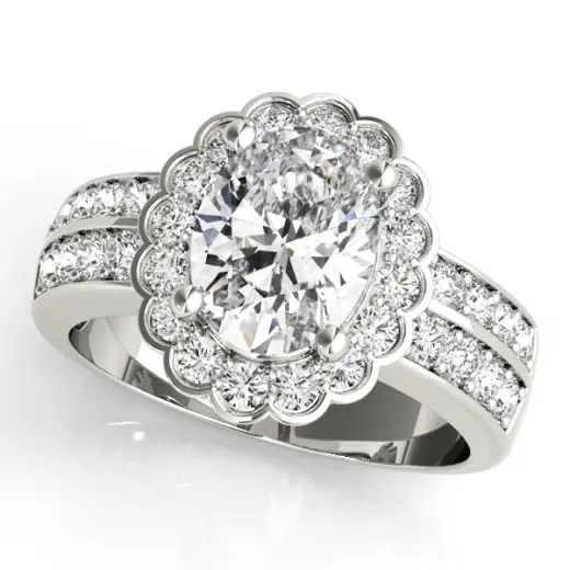 The Nadia Halo Engagement Ring