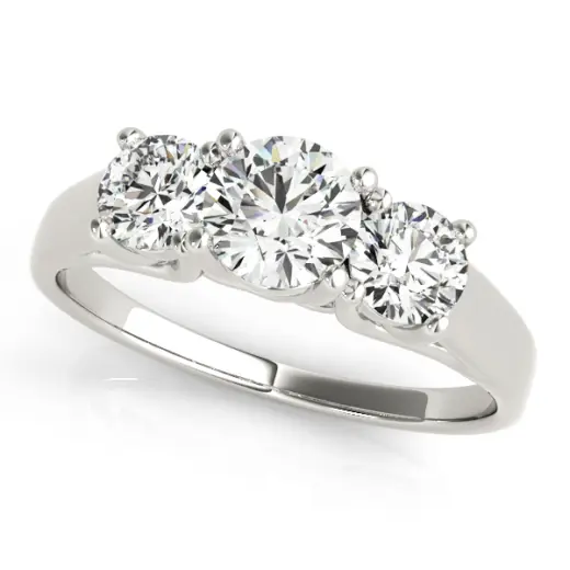 The Rosalie Three-Stone Engagement Ring