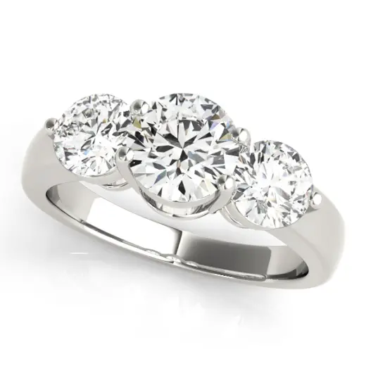 The Aurora Three-Stone Engagement Ring