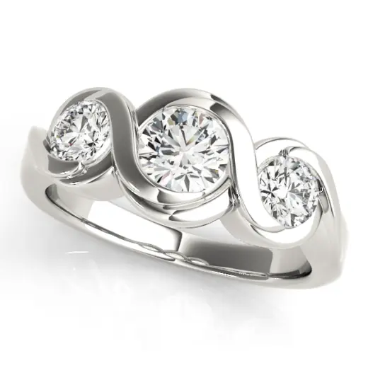 The Lauren Three-Stone Engagement Ring