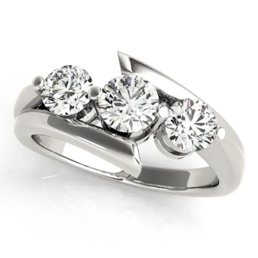The Celine Three-Stone Engagement Ring