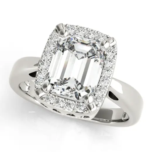 The Pearl Halo Engagement Ring