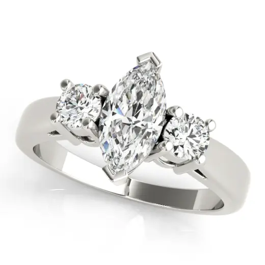 The Aubrey Three-Stone Engagement Ring