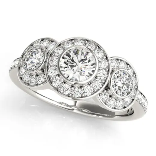 The Camille Three-Stone Engagement Ring