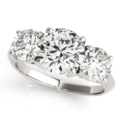 The Heidi Three-Stone Engagement Ring