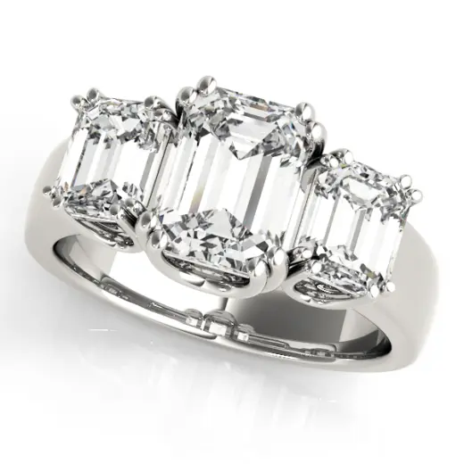 The Simone Three-Stone Engagement Ring