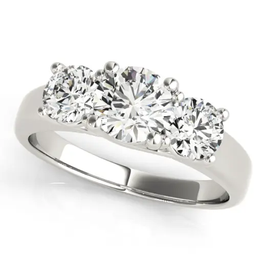 The Luna Three-Stone Engagement Ring
