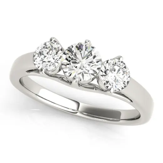 The Harper Three-Stone Engagement Ring