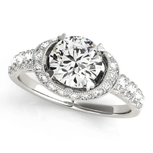 The Zoe Halo Engagement Ring