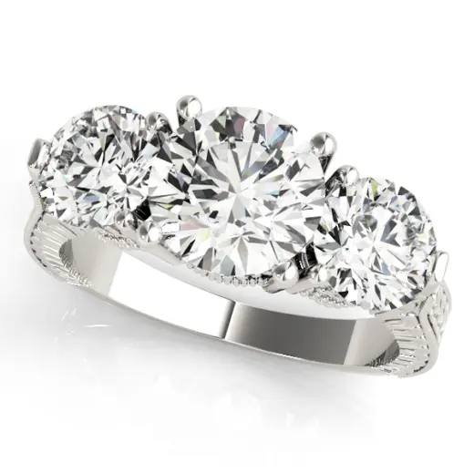 The Nora Three-Stone Engagement Ring
