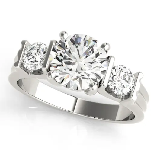 The Natalia Three-Stone Engagement Ring